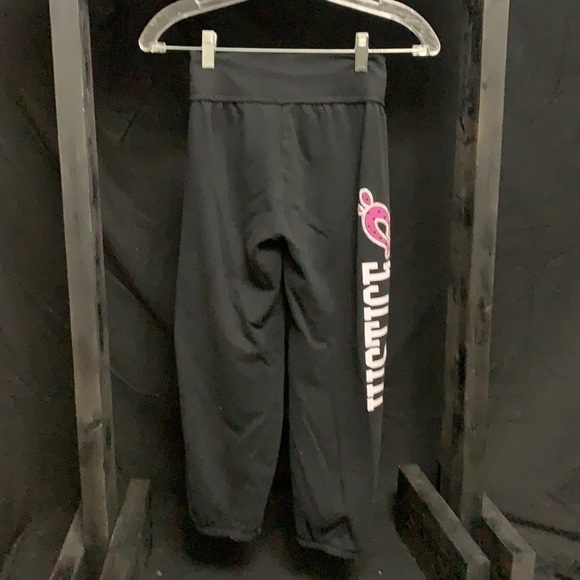 𝅺justice- black sweatpants with pink and white - Picture 3 of 6